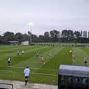 Newcastle United Under-21s in action against Sunderland Under-21s at Whitley Park. 