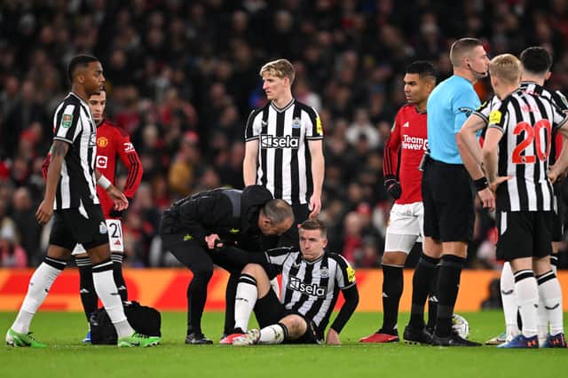 Matt Targett suffered a hamstring injury against Manchester United last year. 