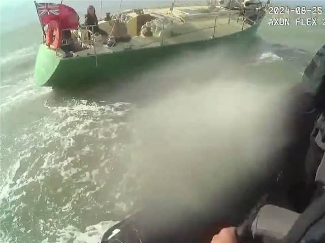 Marine Police rescue yachtsman from storm.