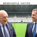 Footage of Robert Jenrick (right) and Sir John Hall (left) at St James' Park. 