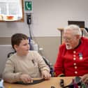 Alfie Henderson got to meet British Army veteran Peter during a visit to Royal Hospital Chelsea.