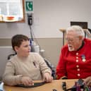 Alfie Henderson got to meet British Army veteran Peter during a visit to Royal Hospital Chelsea.