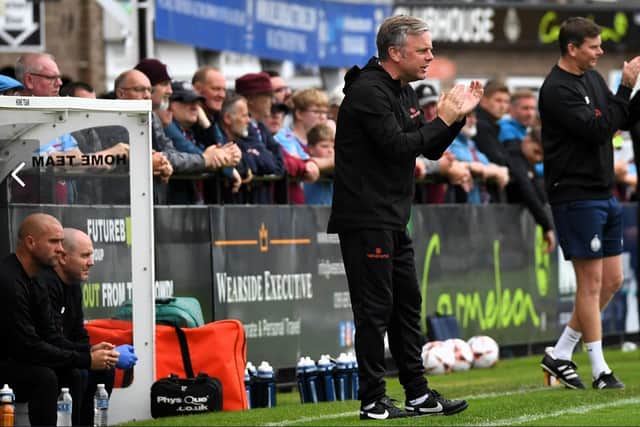 South Shields manager Elliott Dickman praised his side after their 1-0 home win against Buxton (photo Kevin Wilson)