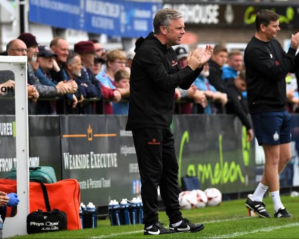 South Shields manager Elliott Dickman praised his side after their 1-0 home win against Buxton (photo Kevin Wilson)