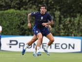 Sandro Tonali of Italy in action during a Italy training session at Centro Tecnico Federale di Coverciano on September 02, 2024 in Florence, Italy. (Photo by Claudio Villa/Getty Images)