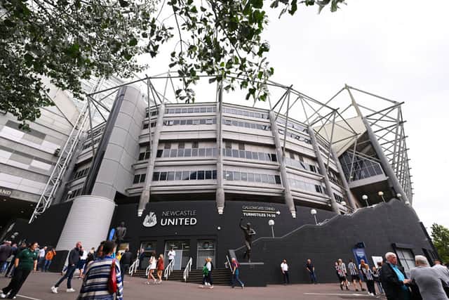 General view outside the stadium prior to the Premier League match between Newcastle United FC and Southampton FC at St James' Park. (Photo by Stu Forster/Getty Images)