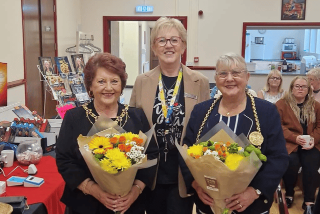 From left: Stella Matthewson, Mayoress of South Tyneside, Pauline Fox, Slimming World consultant, and Cllr Fay Cunningham, the Mayor of South Tyneside.