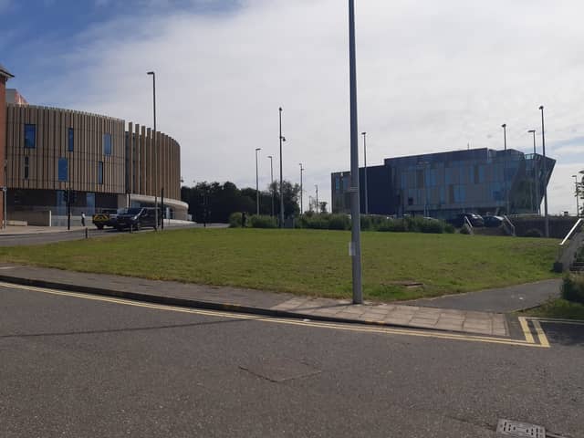The site which has been proposed for a 'container café' development in South Shields.