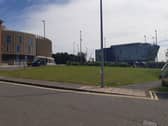 The site which has been proposed for a 'container café' development in South Shields.