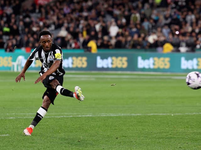 Amadou Diallo in action for Newcastle United