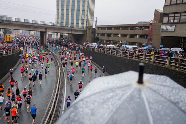 It was cold and wet, but that didn't stop thousands of runners take to the streets to run the world's biggest half marathon in September.