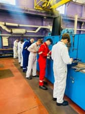 Students hard at work at South Shields Marine School.