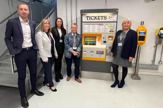 Pictured are: Steven Welsh, Candidate Engagement Manager Zenith Training, Beckie Docherty, Marketing Manager Zenith Training, Gillian Dickinson Employer Adviser at DWP South Shields Job Centre, Head of Learning at Nexus Maureen Askew and Metro Station Delivery Manager Lynne Dickinson.