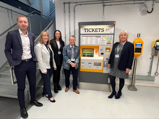 Pictured are: Steven Welsh, Candidate Engagement Manager Zenith Training, Beckie Docherty, Marketing Manager Zenith Training, Gillian Dickinson Employer Adviser at DWP South Shields Job Centre, Head of Learning at Nexus Maureen Askew and Metro Station Delivery Manager Lynne Dickinson.