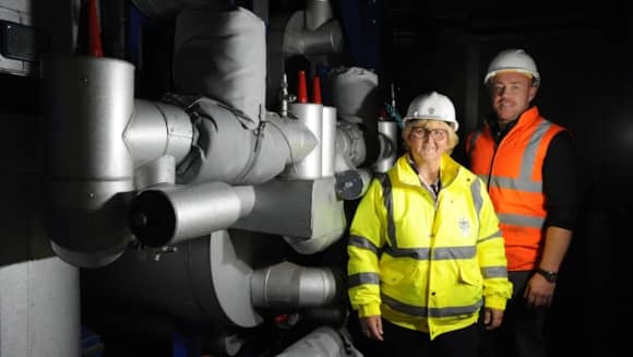 Cllr Tracey Dixon, Leader of South Tyneside Council, with Paul Quinn, Contracts Manager at Colloide, at VENJ.