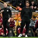 Newcastle United head coach Eddie Howe and assistant coach Jason Tindall