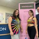 Tim Jackson, director of Pets2impress, with Amber Dodd (middle) and Joanna Barron, director of En Pointe Dance Academy.