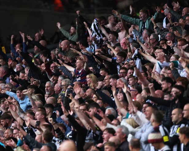 Newcastle United fans at Molineux on Sunday