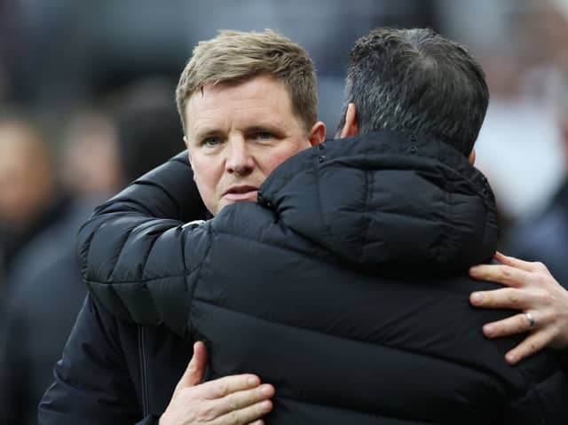 Eddie Howe and Marco Silva. Newcastle United face Fulham at Craven Cottage this weekend