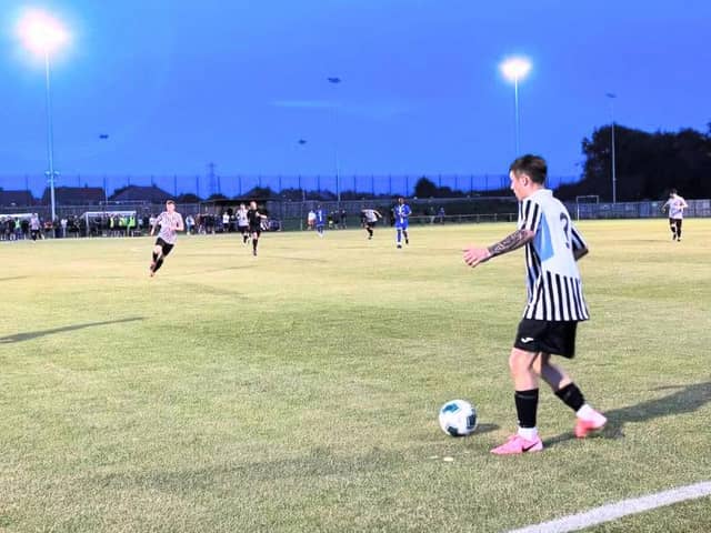 Jarrow in action against local rivals Boldon CA (photo Shields Gazette)
