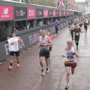 South Shields teacher Susan Burgess (front middle) is preparing to take on the Chicago Marathon. Earlier this year, she completed the London Marathon.