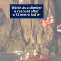 RNLI rescue climber who fell 12m off a cliff