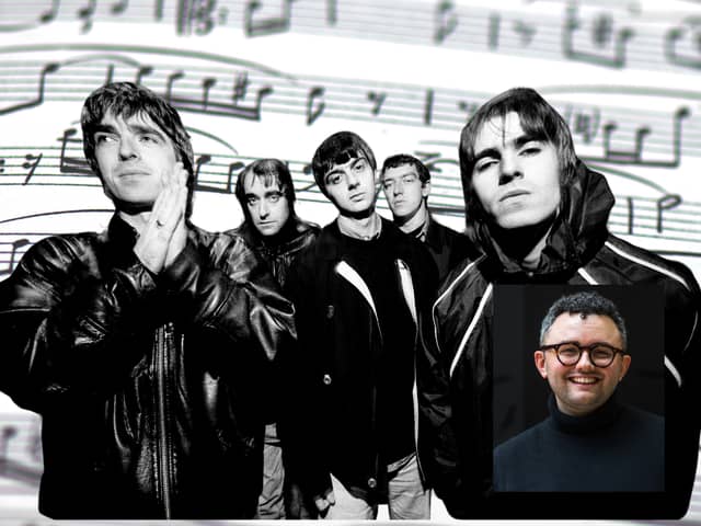 Dr Jacob Downs (inset) reveals some of the music theory, or "science," behind what has led to Oasis' music being so enduring since the heyday of "Cool Britannia."