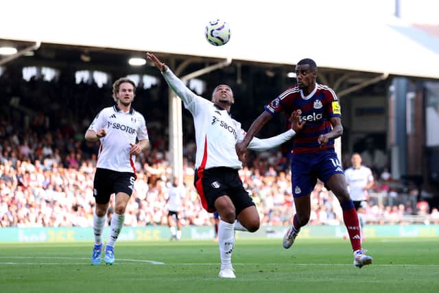 Alexander Isak in action at Fulham.
