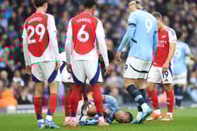 Rodri was forced off after 21 minutes with a suspected knee injury