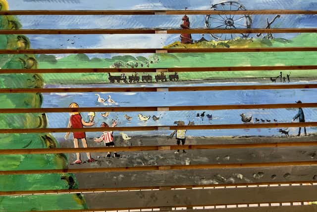 Sheila included landmarks from across South Tyneside and the wider North East in the mural - including South Marine Park.