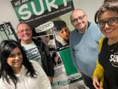 SURT's managing directors Claire Amans and Leanne Hansen with members of the Radio Shields team.