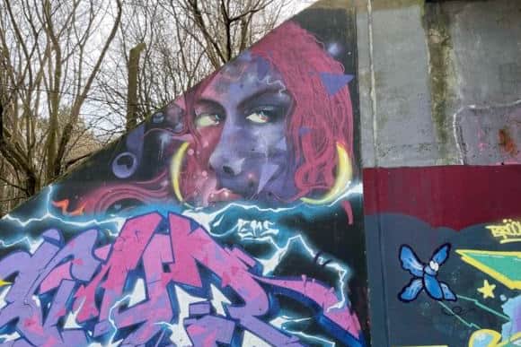An example of street-art style graffiti at Monkton