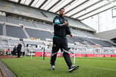 William Osula of Newcastle United arrives at the stadium prior to the Carabao Cup Third Round match between Newcastle United and AFC Wimbledon at The Cherry Red Records Stadium on October 01, 2024 in Wimbledon, England. (Photo by George Wood/Getty Images)