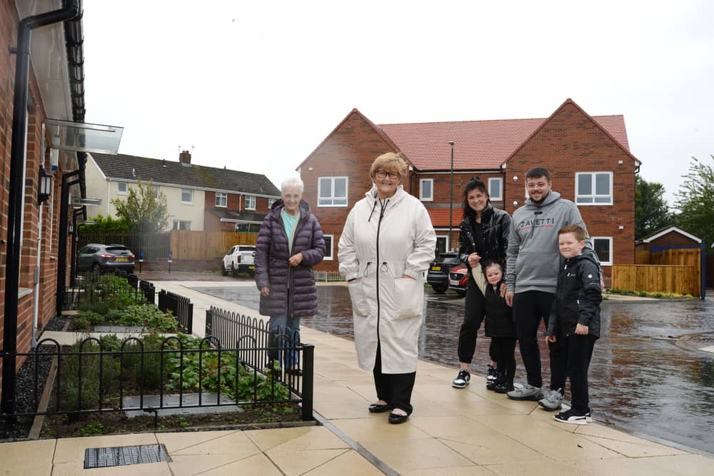 From left: Lilian Hamilton, Cllr Tracey Dixon, Amy Teasdale, Marcy-Clare Lennon, Christopher Lennon and Ollie Lennon.
