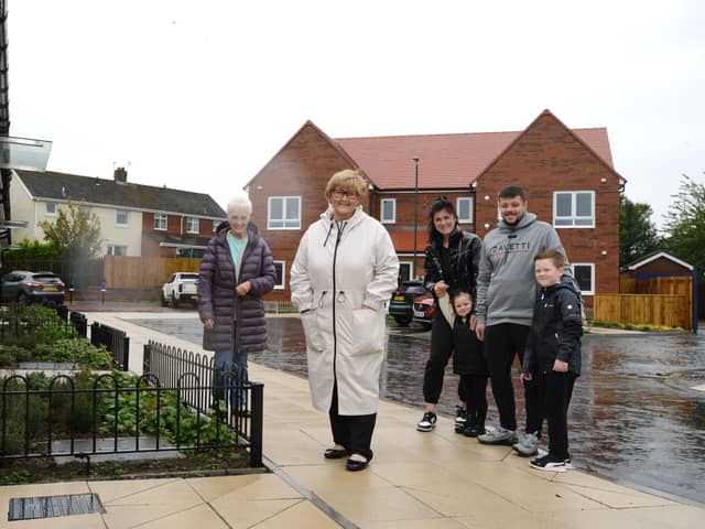 From left: Lilian Hamilton, Cllr Tracey Dixon, Amy Teasdale, Marcy-Clare Lennon, Christopher Lennon and Ollie Lennon.