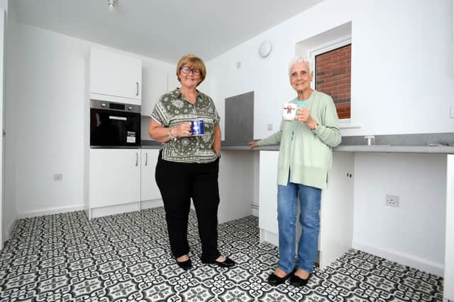 Cllr Tracey Dixon, Leader of South Tyneside Council, with Lilian Hamilton.