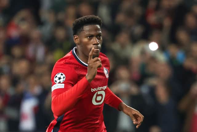 Lille striker Jonathan David. 