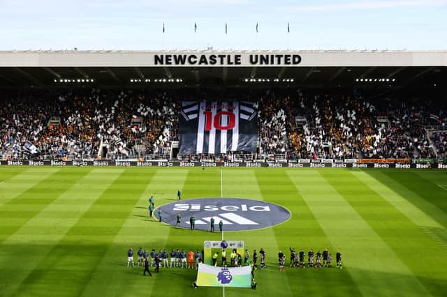 St James’ Park ahead of the match against Manchester City. 