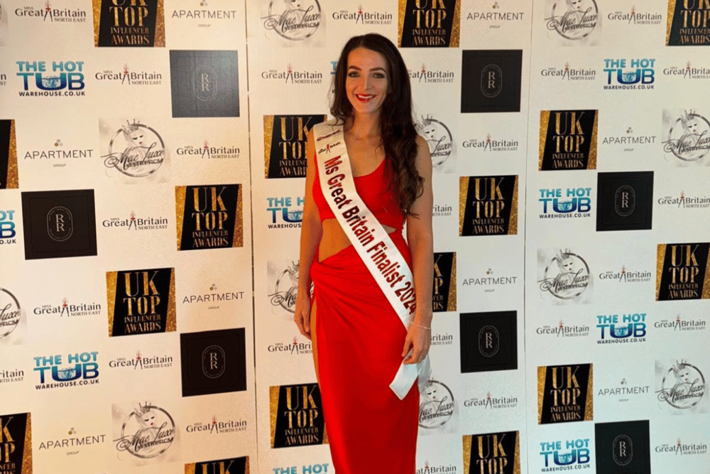 Megan Patrick, from South Shields, is among the finalists of Miss Great Britain 2024.
