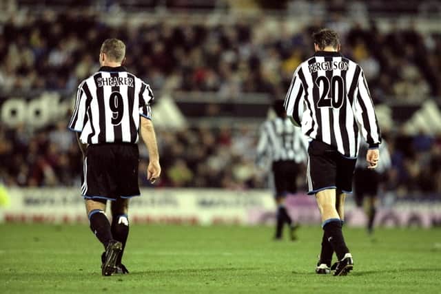 Alan Shearer (left) and former Newcastle United teammate Duncan Ferguson
