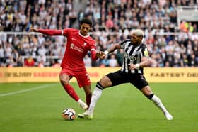 Liverpool defender Jarell Quansah in action against Newcastle United