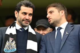 Mehrdad Ghodoussi (left) and Newcastle United board member Jamie Reuben