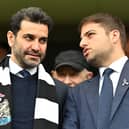 Mehrdad Ghodoussi (left) and Newcastle United board member Jamie Reuben