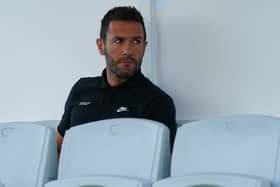Hugo Viana of Sporting CP before the start of the Pre-Season Friendly match between Sporting CP and KRC Genk at Estadio Algarve on July 19, 2023 in Faro, Portugal.  (Photo by Gualter Fatia/Getty Images)