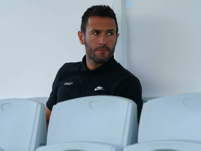 Hugo Viana of Sporting CP before the start of the Pre-Season Friendly match between Sporting CP and KRC Genk at Estadio Algarve on July 19, 2023 in Faro, Portugal.  (Photo by Gualter Fatia/Getty Images)