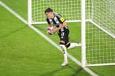 Johnny Emerson of Newcastle United U21 collects the ball after scoring his teams first goal during the Bristol Street Motors Trophy match between Rotherham United and Newcastle United U21 at AESSEAL New York Stadium on October 08, 2024 in Rotherham, England. (Photo by George Wood/Getty Images)
