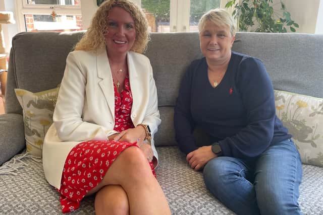 Sarah Birrell (right) has organised a fundraising night for Jo as a thank you for helping her with her own breast cancer diagnosis 13 years ago.