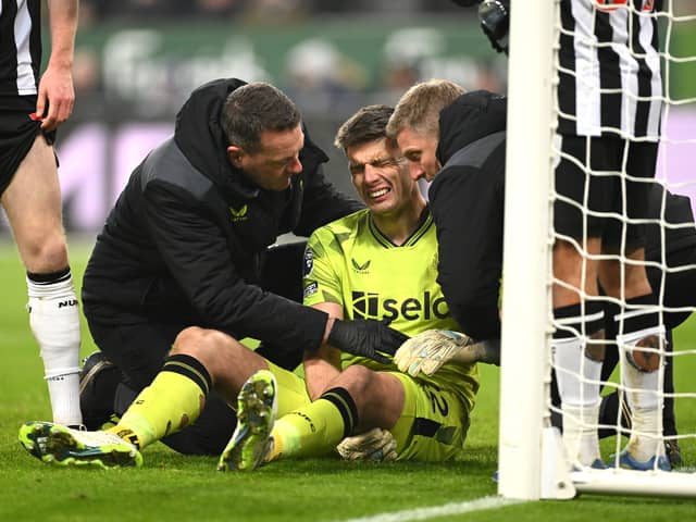 Nick Pope suffered a dislocated shoulder against Manchester United last season
