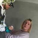 Virginia McCullough is arrested by police.