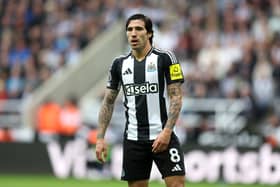 Sandro Tonali in action for Newcastle United. 